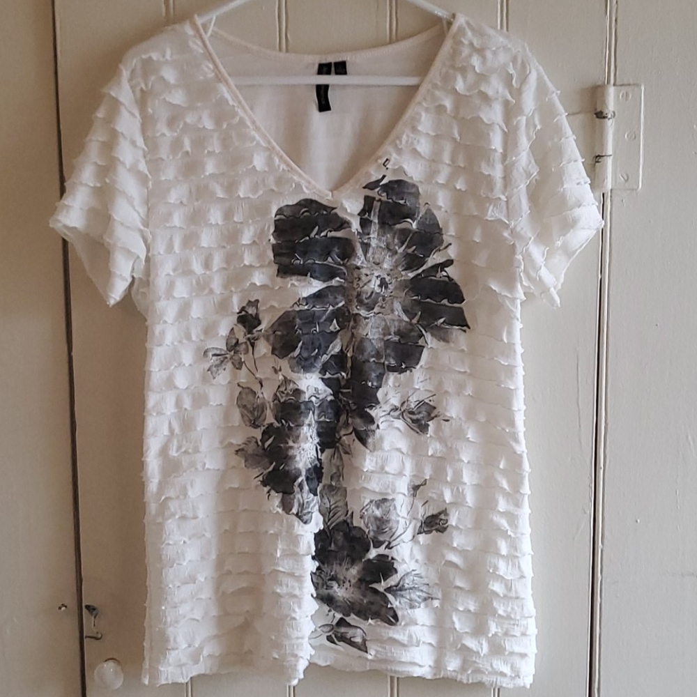Ruffled Stretch Top by Susan Lawrence